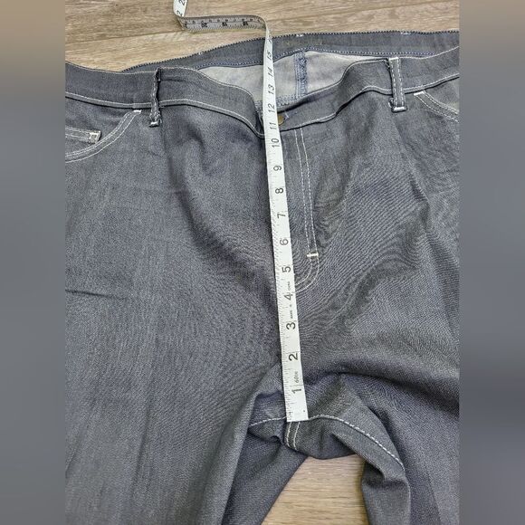Blue Delta bespoke custom seamstress made in USA jeans grey & white stitch short - Picture 5 of 11